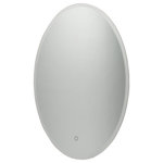 Artcraft Lighting - Lunar 35W LED Mirror, Mirror - Based on the premise simplicity, Steven Sabados (S&C) wanted to create a simple beveled mirror with the added feature of LED technology. The "Lunar Collection" is just that. Behind its simple yet clean look, there are bright LEDs which when turned on by the "Smart Touch" switch, makes the mirror look like it is glowing on the wall. The "Smart Touch" dimmer switch allows the user to control the brightness or turn the light on/off on this beautiful mirror. This collection comes in 3 different sizes and shapes. This model is the oval version.