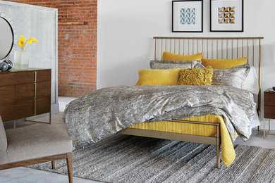 DANISH MODERN BEDROOM IN CITRON AND GRAY