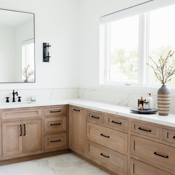 Coastal Modern Farmhouse Master Bathroom Vanity