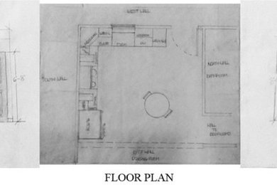 Hand Drawn Kitchen Floor Plan/Elevations