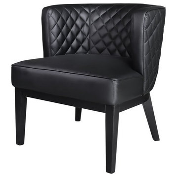 Boss Office Ava Quilted Accent Chair in Black