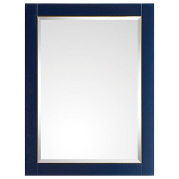 Avanity Mason 24 in. Mirror in Navy Blue with Gold Trim