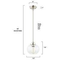 Comstock Seeded Glass Pendant Light