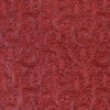 Red Tooled Floral Designed Upholstery Faux Leather By The Yard