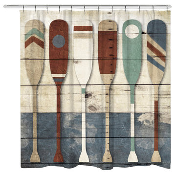 Playful Oars Shower Curtain