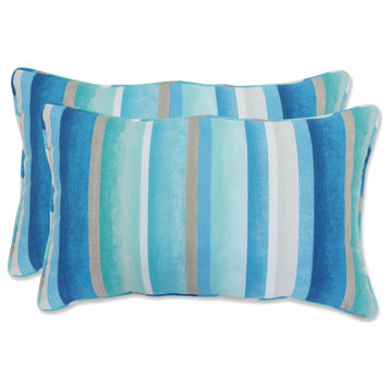 Dina Seaside Blue Rectangular Throw Pillow, Set of 2