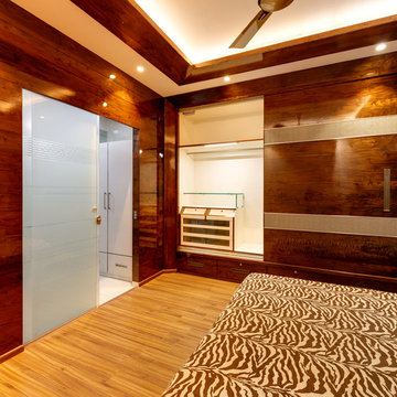 duplex bungalow in a apartment at ground floor was designed by culturals interio