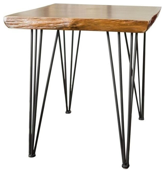 GDF Studio Regent Natural Finish Firwood Faux Live Edge End Table