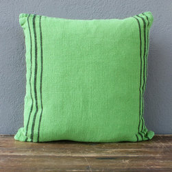 green linen pillow - Decorative Pillows