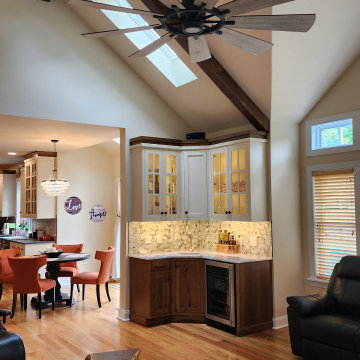 Rustic Hickory, Paint and Glaze with Copper range hood