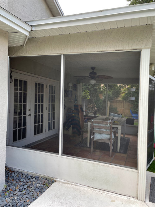 Ideas for updates screened porch aluminum knee wall