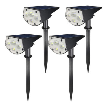 Smart LED Spotlights IP67 Waterproof Powered Wall 2-In-1 Wireless 4-Pack