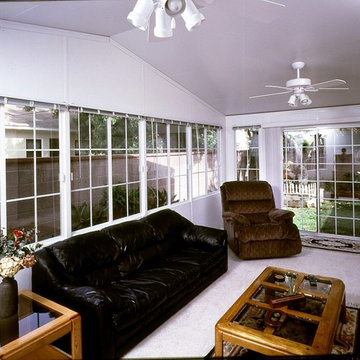 Sunroom and patio enclosures with vaulted ceilings