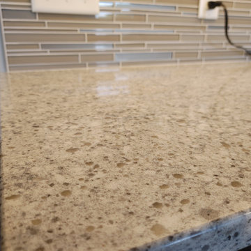 Moline Kitchen & Baths Remodel-Dura Supreme Cherry Hanstone Fusion Onyx