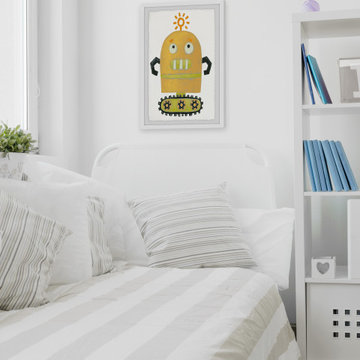 "Thinker Robot" Framed Painting Print