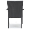 GDF Studio 5-Piece Oxford Outdoor Gray Wicker Dining With Cushions Set