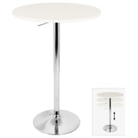 Lumisource Adjustable Bar Table in White