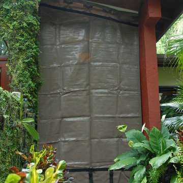 Hurricane Fabric at front door entranceway