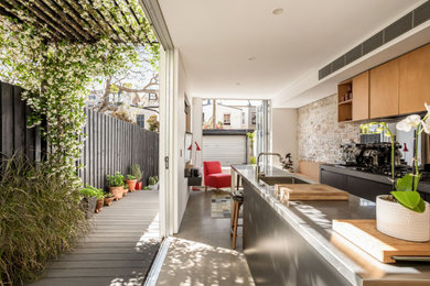Photo of a small contemporary kitchen in Sydney.