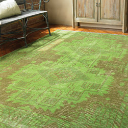 Istanbul Rug- Over Dyed Retro Green - Rugs