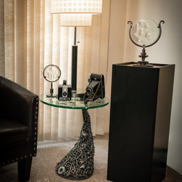 Magiscope, metal and glass decor