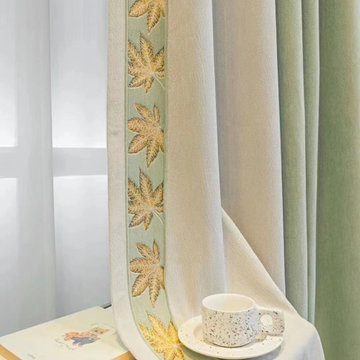 QYFL2302HA 2023 New Arrival Petrel Blue Grey Green Wave Pattern Chenille Ready M