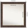 Lined Bronze Non-Beveled Wall Mirror 31x31 in.
