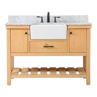 Elegant VF60148NW-BS 48" Single Bathroom Vanity, Natural Wood ...