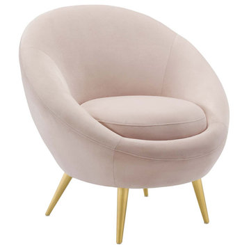 Circuit Performance Velvet Accent Chair, Pink