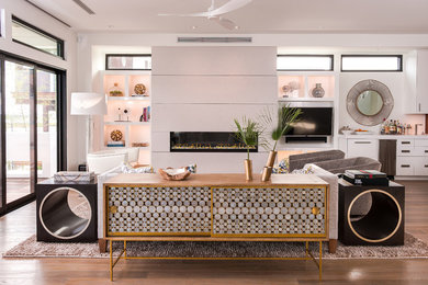 Inspiration for a living room remodel in Other