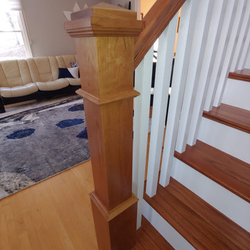 Hardwood Stairway and Basement Remodeling Project - Ashland MA