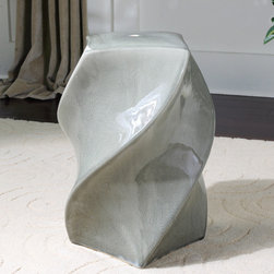Chava Gray Ceramic Garden Stool - Accent And Garden Stools