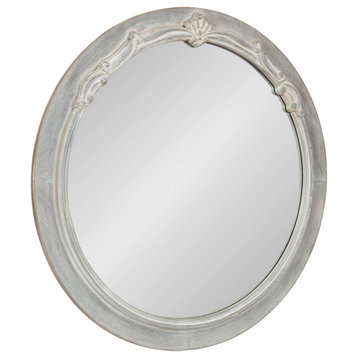 Irelyn Decorative Wall Mirror, Gray, 26" Diameter
