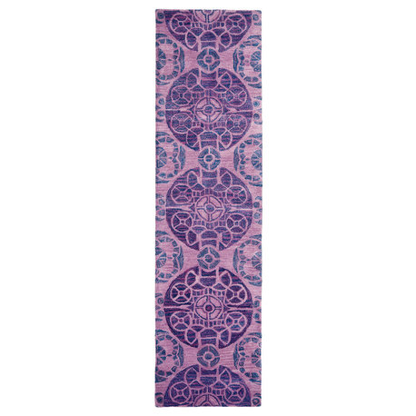 Safavieh Wyndham Collection, WYD376 Rug, Purple, 2'3"x7'