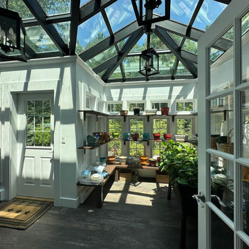 Salem, NH Triple Hip Rafter Glass-Roofed Greenhouse