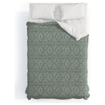 Deny Designs Little Arrow Design Co Farmhouse Diamonds Sage Bed in a Bag, Full