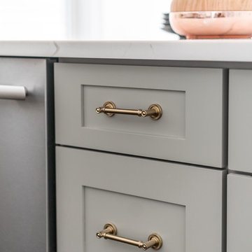 Two Tone White and Grey Kitchen
