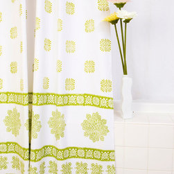 Attiser - Olive Green Shower Curtain - Bath Products