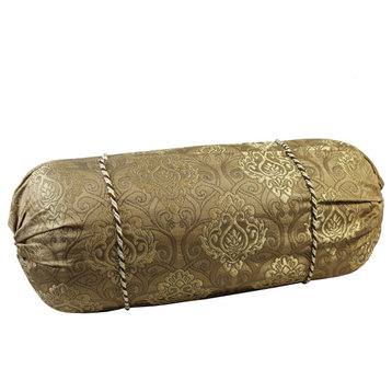 Natural Geo Gold/Beige Gao Takiya Bolster Pillow, Set of 2