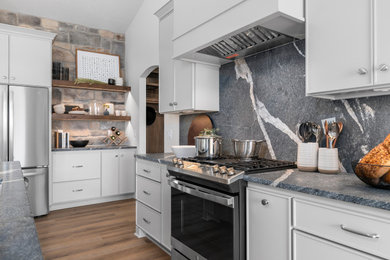 Kitchen - french country kitchen idea in Other