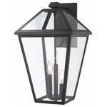 Z-Lite - Z-Lite 579B-BK Talbot - 17.5" 3 Light Outdoor Wall Sconce - Illuminate an exterior front or back yard space wiTalbot 17.5" 3 Light Black Clear Beveled  *UL: Suitable for wet locations Energy Star Qualified: n/a ADA Certified: n/a  *Number of Lights: Lamp: 3-*Wattage:60w Candelabra Base bulb(s) *Bulb Included:No *Bulb Type:Candelabra Base *Finish Type:Black