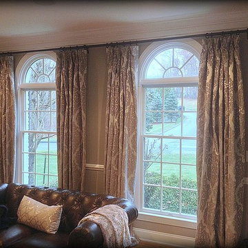 Pinch Pleated Drapes, Bold Fabric & Lining