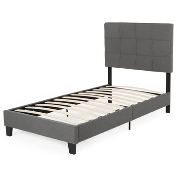 Eveleth Contemporary Upholstered King/Twin  Bed Platform, Twin