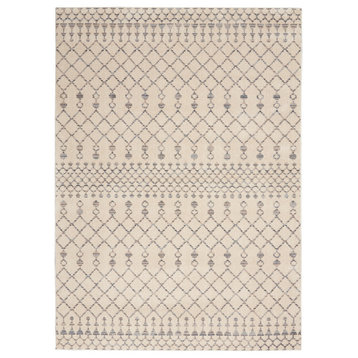 Nourison Home 5'x7' Royal Moroccan Beige and Gray Distressed Bohemian Area Rug