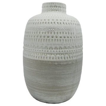 Beige Tribal Vase, Tall
