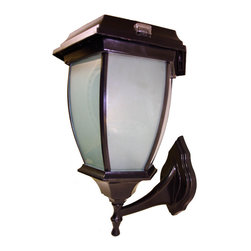 Solar Goes Green LED Coach 99V Solar Wall Mounted Lamp - Outdoor Lighting
