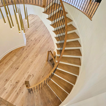 Project #110 | Beautiful Curved Staircase with Circular Balcony