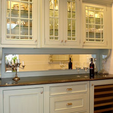 Glass inserts for kitchen cabinets