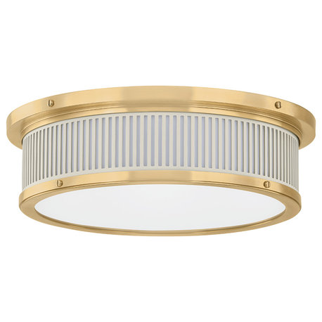 Hudson Valley Lighting Ashdown Flush Mount By Mark D. Sikes, Off-White