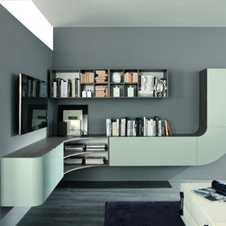 Italian Wall Unit Velvet Millennium 947 by Artigian Mobili - $3,455.00 - Entertainment Centers And Tv Stands